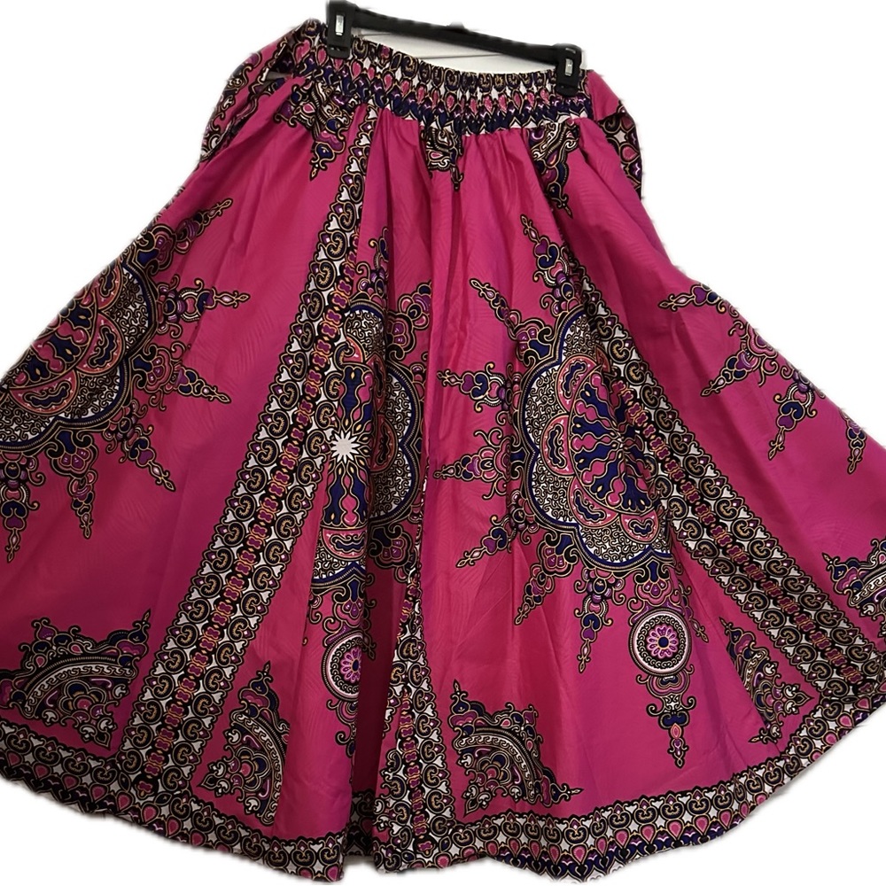 African wrap skirt with matching head wrap